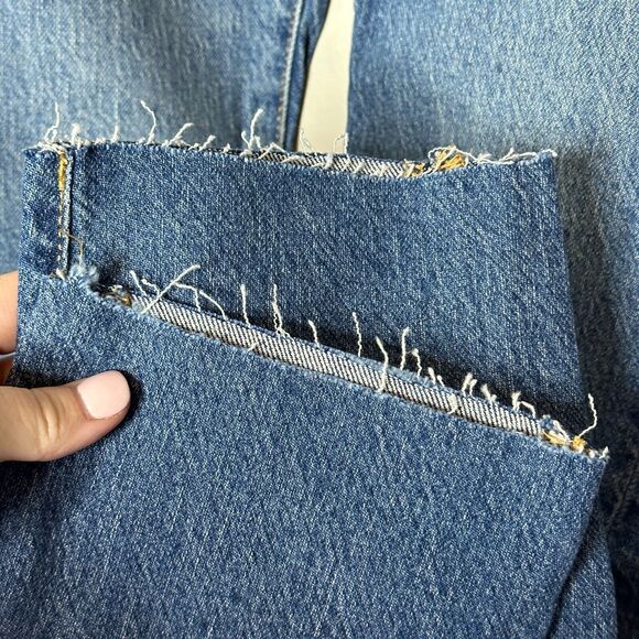 Good American Classic Raw Hem High Rise Jeans Skinnyish Fit Blue940 0/25 NWT - Picture 6 of 13